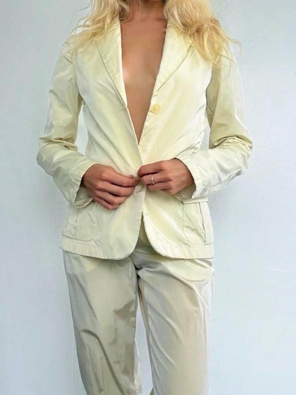 Jil Sander Cream Two-Piece Women's Suit